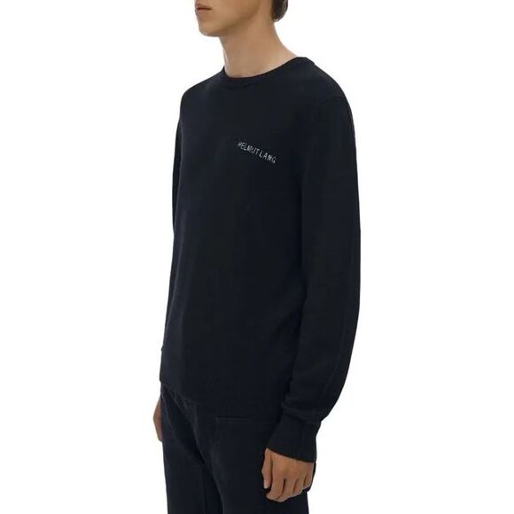 Helmut Lang Cashmere Blend Kurt Crewneck Sweater Black, NWT, Size S - Picture 2 of 13